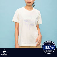 le coq sportif เสื้อเทรนนิ่ง ออกกำลังกาย ผู้หญิง สีขาว (T-shirt, เสื้อยืด, เสื้อออกกำลังกาย, lecoq, เลอค็อก)