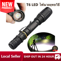 Flashlight Rechargeable ไฟฉายแรงสูง ชาร์จไฟได้ 350000LM เทอร์โบไลท์ T6 (Box Set) ไฟฉาย แรงสูง ซูมได้ แถมอุปกรณ์ครบชุด ไฟฉายแรงสูงพกพา ไฟฉายแรงสูง ของแท้