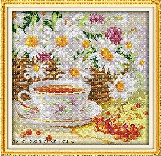 afternoon-tea-cross-stitch-kit-flower-food-still-life-18ct-14ct-11ct-printed-canvas-embroidery-diy-handmade-needlework-plus-needlework