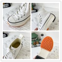 MOOSII High Top Canvas Kasut Perempuan Sport Shoes Wanita Flat Casual Shoes Women Fashion Sneakers Black White Size:35-40 MS1204 Reday Stock