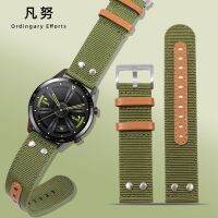 General นาฬิกา Huawei Hamilton Breitling Seiko Tissot Nylon Woven Army Green พร้อมหัวเข็มขัดผีเสื้อ