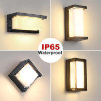 โคมไฟผนัง LED ที่ทันสมัยแบบนอร์ดิก IP65กันน้ำอลูมิเนียม Sconces เบาในร่มและกลางแจ้งรั้วลานสวนบันไดตกแต่งระเบียง