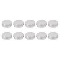 Pack of 10 Balm Nail Art Cosmetic Cream Make Up Pot Lip Jar Tin Case Container Screw Capacity (Empty) for DIY Cosmetics/Beauty Products (30ml)