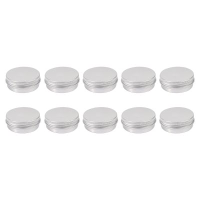 Pack of 10 Balm Nail Art Cosmetic Cream Make Up Pot Lip Jar Tin Case Container Screw Capacity (Empty) for DIY Cosmetics/Beauty Products (30ml)
