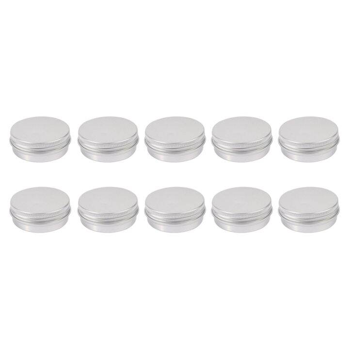 pack-of-10-balm-nail-art-cosmetic-cream-make-up-pot-lip-jar-tin-case-container-screw-capacity-empty-for-diy-cosmetics-beauty-products-30ml