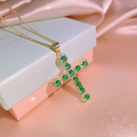 DIWENFU Real 14K Gold 45cm Necklace Emerald Pendant for Unisex Green Topaz Jewelry Collares Mujer Bizuteria 14K Gold Pendants