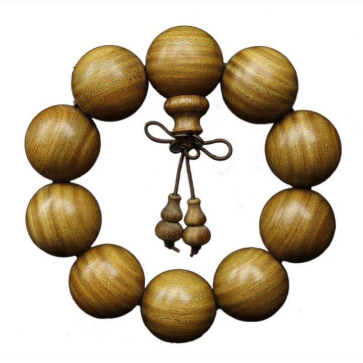 สร้อยข้อมือไม้จันทน์สีเขียวธรรมชาติ-2-5-เก่าวัสดุไม้จันทน์สีเขียวมือถือลูกประคำสไตล์ชาติพันธุ์เล่นพุทธลูกปัดรุ่นคู่จัดส่งฟรี