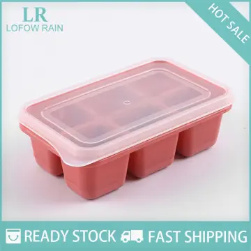 Silicone Ice Cube Mold with Lid 4 Hole Rose Flower Shape Reusable Ice Cube  Tray!