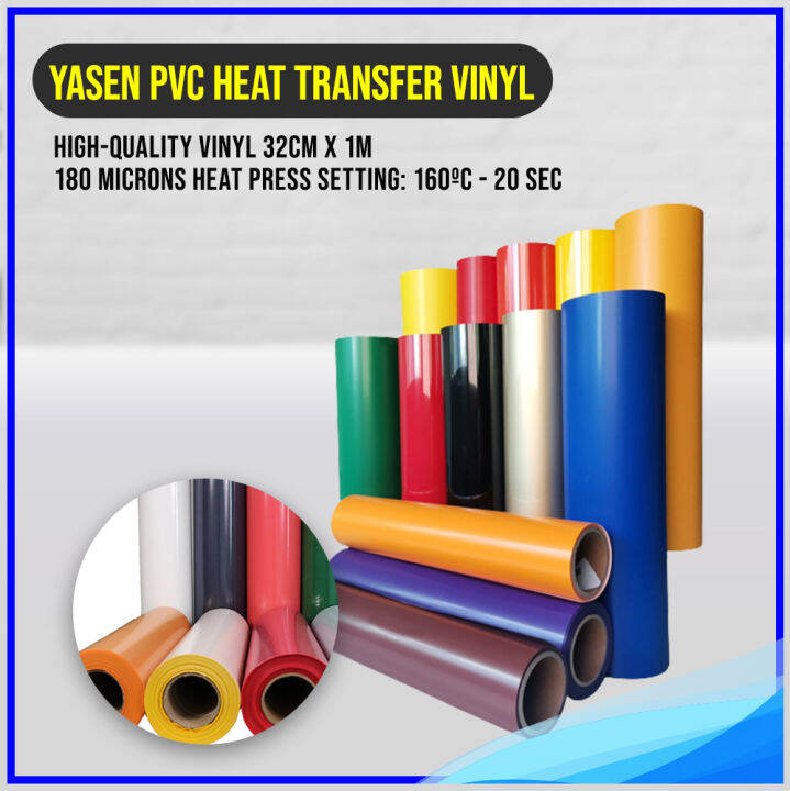 Vinyl Heat Transfer Yasen YSP [PVC Heat Transfer Vinyl for Shirt YSP] (32cm x 1m) Lazada PH