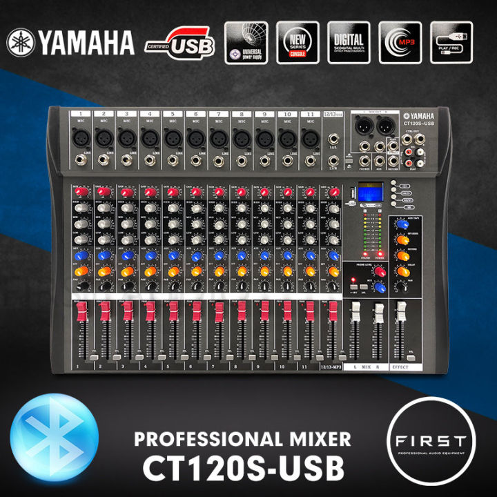 Authentic YAMAHA CT120S Series Stereo Mixer 12 Channel Bluetooth USB ...