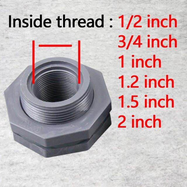 fish tank Bulkhead Pipe Joints pvc Fmale thread aquarium water inlet