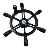 Steering Wheel with Knob 6 Spoke Aluminum Alloy for Yacht Boat Spare Parts