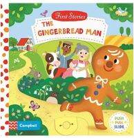 Gingerbread man push pull slide กระดาษแข็งหนาทุกหน้า เหมาะสำหรับ 1+