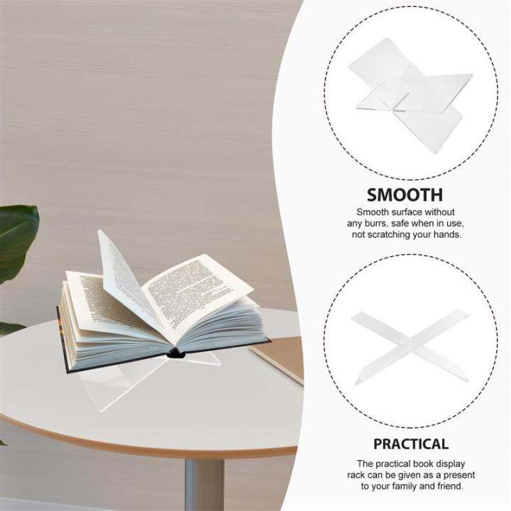 cw-transparent-book-stand-files-แสดงแร็คโน้ตดนตรีอะคริลิคแสดงชั้นวาง-x-shaped-desktop-booking-holding-rack