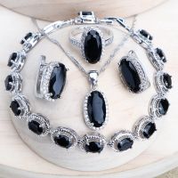 【CW】 Bridal Jewelry Sets 925 Wedding Earrings Rings Pendant Necklace