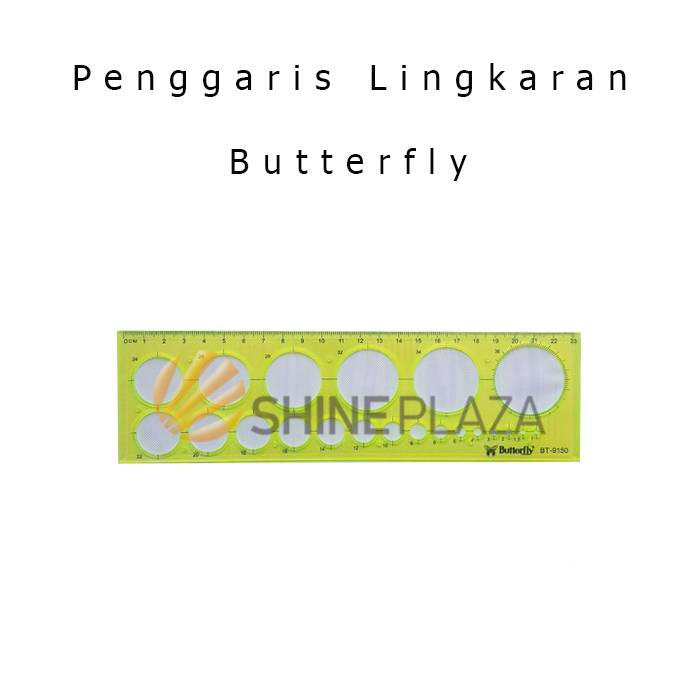 Mal Lingkaran Penggaris Sablon Penggaris Lingkaran Butterfly Bt