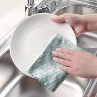 3Pcsset Cleaning Cloth Kitchen Tools Towel For Window Glass Home Cleaning Tool Floor Rags Bowl Dish Ceramic Tile Wipe Duster