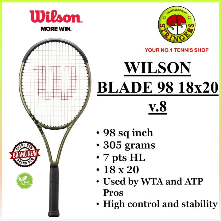 Wilson Blade 98 v8 18x20 Tennis Racket | Lazada Singapore