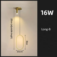 Modern Square Round Hanging Light with LED Spotlight for Wall Picture Black Gold Pendant Lamp Bedroom Bedside Bar Indoor Decor