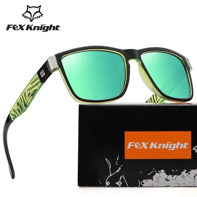 New style Fox knight square polarized sports sunglasses women men 2023 Outdoor cycling running mirror shades retro oculos de sol