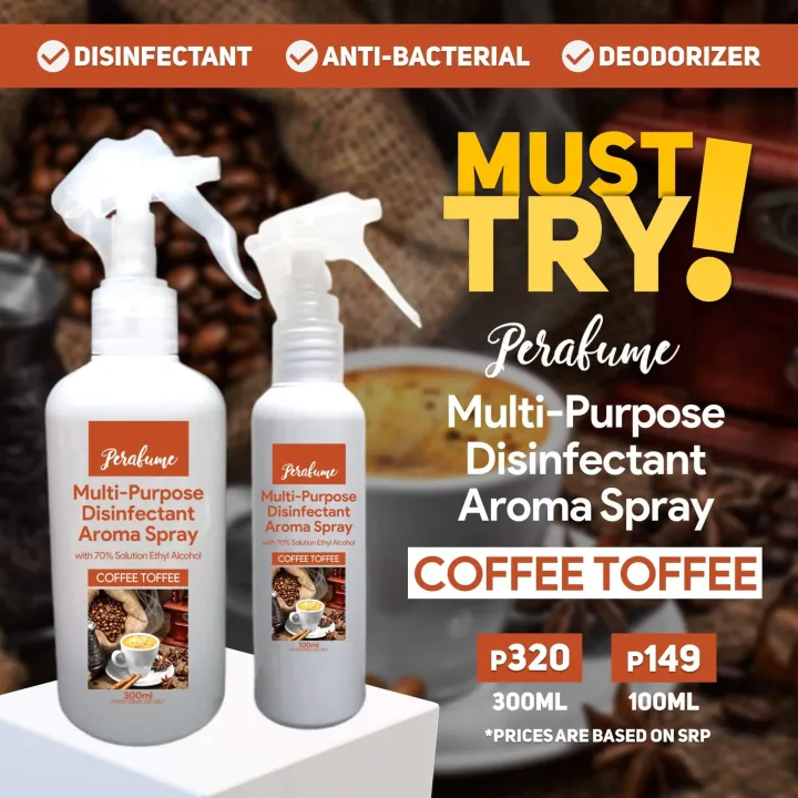 Multipurpose Disinfectant Aroma Spray Coffee Toffee 300ml Lazada PH