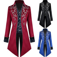 สุภาพบุรุษเสื้อผู้ชายแฟชั่น Steampunk วินเทจ Tailcoat แจ็คเก็ตโกธิควิคตอเรียโค้ตเสื้อผู้ชายชุดเครื่องแต่งกาย