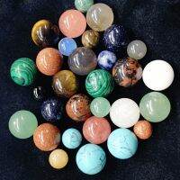 【YP】 20 Pcs Stones Sphere Tiger Agates Beads No Hole for Healing Jewelry Making