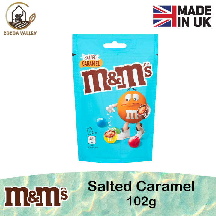M&M's Salted Caramel Chocolate Pouch 102g (12 Bags)