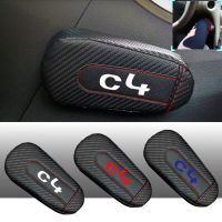 Car Styling for Citroen C4 1pc Carbon Fiber Leather Leg Cushion Knee Pad Armrest Pad Interior Car Accessories