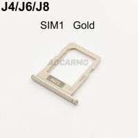 Aocarmo ถาดใส่การ์ดไมโคร SD ช่องเสียบบัตรใส่ซิมขาตั้งสำหรับ Samsung Galaxy J4 J8 J400g J600g J800g Sim2 Sim1