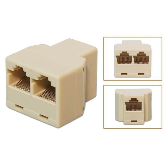 Barel double cream rj45 1 ke 2 /Barel RJ45 DOUBLE CABANG 2 barrel 1-2 ...