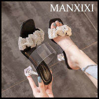 MANXIXI รองเท้าส้นสูงแฟชั่นผู้หญิง2.75นิ้วรองเท้าแตะเซ็กซี่สวย (ขนาด34-39)