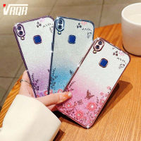 VRQR สำหรับ Vivo V11i Y97 Y95 Y93 Y91 ฤดูใบไม้ร่วง รูปผีเสื้อดาวเคสโทรศัพท์ภาษาอ่อนนุ่มขอบต่อต้านป้องกันร่วงหล่น