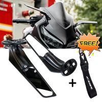 ☀การผ่อนคลายสำหรับ Honda CBR650R CBR600R CBR250R CBR300R CBR500R ปรับเปลี่ยน Spion Motor ปีกลมปรับได้กระจกมองหลังหมุนได้ CBR