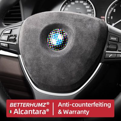 Alcantara Wrap/คาร์บอนไฟเบอร์สำหรับ BMW F10 F18 F07ชุด F01 5 7พวงมาลัยถุงลมนิรภัยสติกเกอร์แผ่นครอบอุปกรณ์ตกแต่งภายในรถยนต์