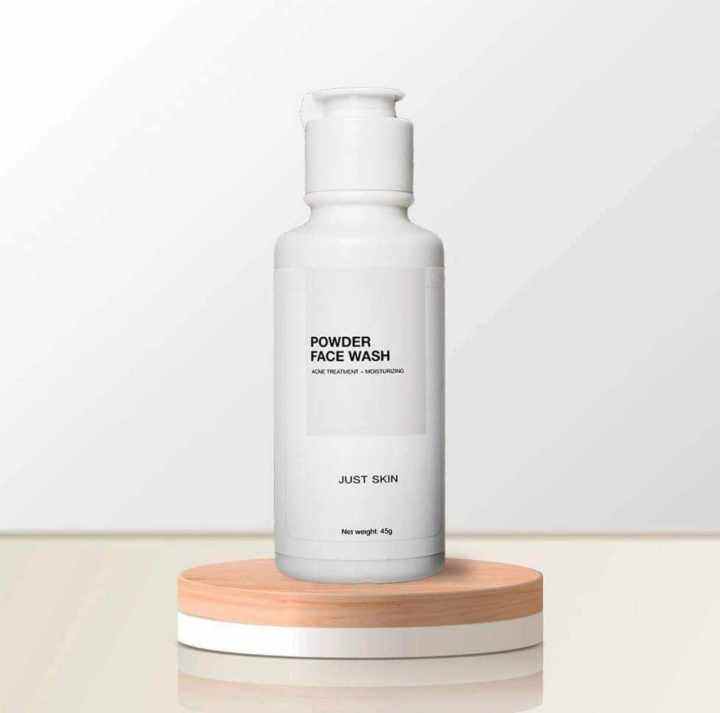 Powder Face Wash JUST SKIN Removes Dirt And Dark Spots Acne, Exfoliates The Skin (45 g) Lazada PH