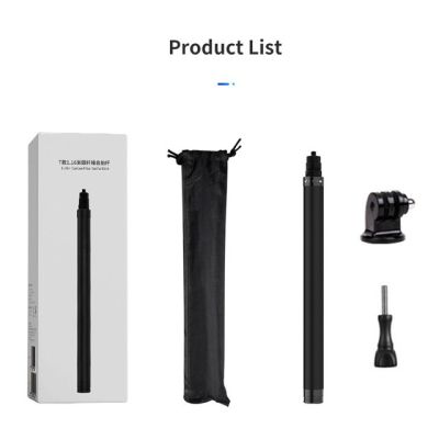 For Insta360 One RS R 116 cm Carbon Fiber Monopod Selfie Stick Extendable With 1/4 Screw For GoPro Hero 10 9 8 DJI Osmo Action 2
