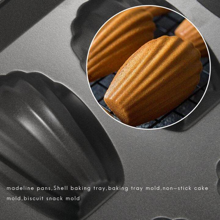 2-packs-non-stick-madeleine-pot-baking-mold-12-with-shell-cake-baking-tray-chocolate-non-stick-baking-tray-used-for-oven-baking-black