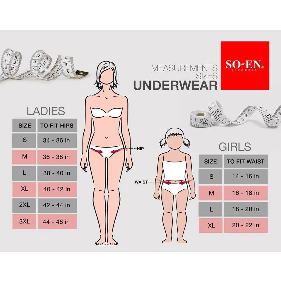 Original SOEN SEMI-FULL PANTY SMP for Women/Teens ASSORTED COLOR and DESIGN  only