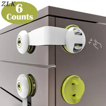 6-Pack Child Proof Locks for Cabinet Doors, Drawers, Fridge, Toilet Seat,  Dishwasher, Trash Can, Cupboard - 3M - No Drilling - Child Safety Locks for  Cabinets and Drawers - Baby Proofing Cabinet Lock 