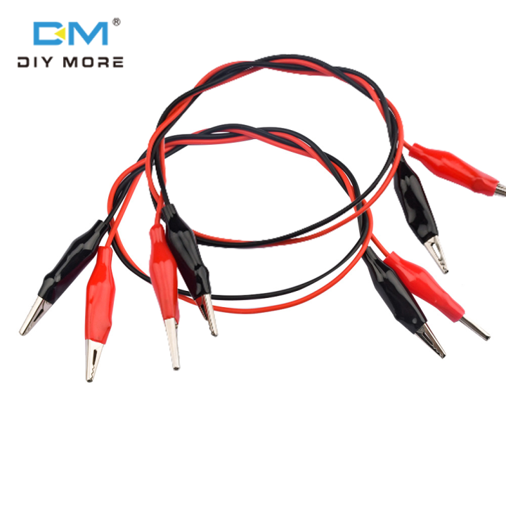 diymore Dual Ended Alligator Clips Test Lead Black&Red Test Cable Soft