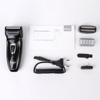 Kemei Electric Razor 2 Heads Rechargeable Shaver Reciprocating Electronic Shaving Machine Rotary Hair Trimmer Face Care Tools