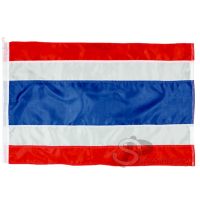 ธง ธงชาติไทย ธงไตรรงค์ ผ้าร่ม ธงเบอร์ 3 ขนาด 30x45 ซม.(1ผืน/แพ็ค)