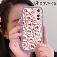 เคส Chenyyka สำหรับ VIVO Y73S เคส S7E5G 3D ลายการ์ตูนหมูน่ารักสร้างสรรค์แฟชั่นลายคลื่นซิลิโคนแบบใสโทรศัพท์กล่องกันกระแทกเคสนิ่มใสป้องกันเลนส์กล้อง