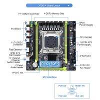 เมนบอร์ด G-A X79เริ่มต้น M-ATX LGA 2011รองรับช่องคู่ DDR3 NVME M.2 Placa Mae แผงวงจรหลัก LGA2011สำหรับ E5 XEON V1 V2 CPU 128G