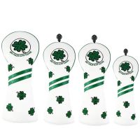 Golf Head Cover Wood Club Covers For Driver/Fairway/Hybrid UT/Putter Cover/Four Clover Lucky With Number Tag