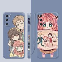 [On1ine 3C Digital} เคสของเหลวสำหรับ Samsung Galaxy S22 S21 S20 FE S8 S9 S10พิเศษบวก S10e Note 20 10 Lite Spy × Family Yanya หรือ Loid Painting Art