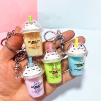 Key Ring Charm Couple Gifts Keychain Bag Pendant Key Chain Liquid Keychain Quicksand Key Ring Cute Cat Keychain