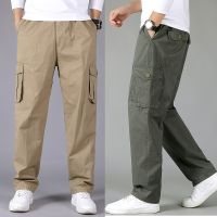 CODhuanglan212 Plus Size Men Jogger Pants Multi Pocket Cotton Cargo Pant Work Loose Casual Long Sweatpants Large Big Size