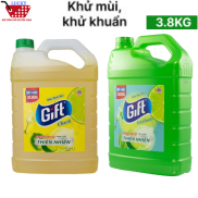 Mới  Nước rửa chén Gift 3,8kg Hương chanh Hương trà siêu sạch tiết kiệm